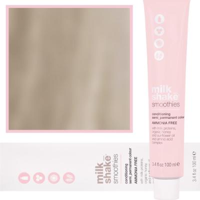 Milk Shake Smoothie Semi-Perm - farba do włosów bez amoniaku, paleta kolorów, 100ml 10.13 | 10AG | Popielato-złocisty platynowy najjaśniejszy blond