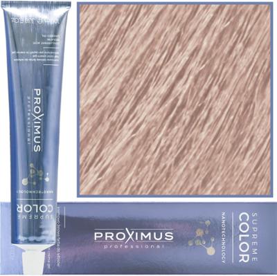 Proximus Supreme Color Nanotechnology – profesjonalna farba do włosów z kwasem hialuronowym, 100ml 10,21 | Bardzo Jasny Platynowy Fioletowo Popielaty Blond