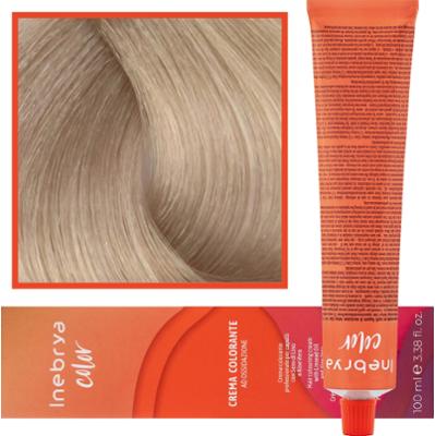 Inebrya Color - farba krem koloryzujący do włosów, 100ml 10/1 | Jasny Platynowy Popielaty Blond