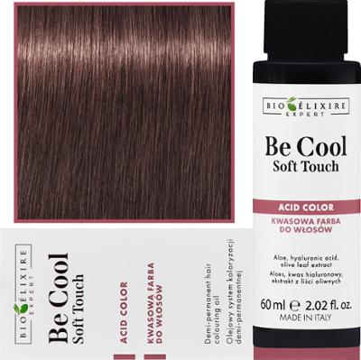 Bioelixire Be Cool Soft Touch - wegańska farba do włosów o kwasowej formule, 60ml 6.7 | Ciemny Intensywny Blond