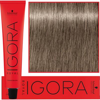 Schwarzkopf Professional Igora Royal - trwała farba do włosów o innowacyjnej formule, 60ml 8-1 | Jasny Blond Cendre