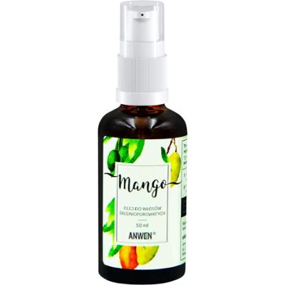 Anwen - wygładzający olej do włosów średnioporowatych mango, 50ml