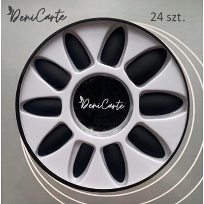 Deni Carte Tipsy Matowe - sztuczne paznokcie, 24 sztuki, kolor do wyboru Black | Czarny