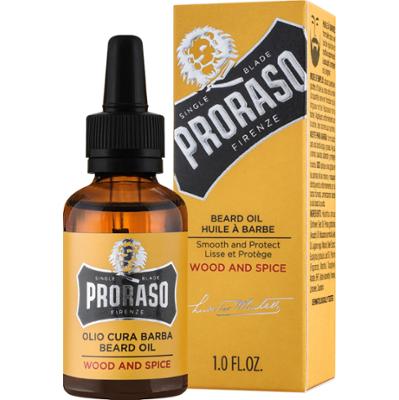 Proraso Wood & Spice Beard Oil - drzewno-korzenny olejek do brody, 30ml