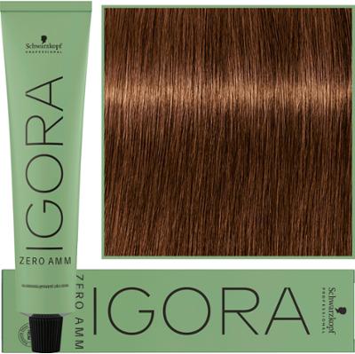 Schwarzkopf Professional Igora Zero Amm - profesjonalna farba do włosów bez amoniaku, 60ml 5-67  |  Jasny Brąz Czekoladowo Miedziany
