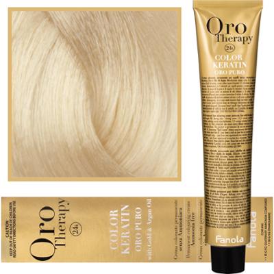 Fanola Oro Therapy - farba do włosów bez amoniaku, pełna paleta kolorów 11,0 | Superjasny Blond Platynowy