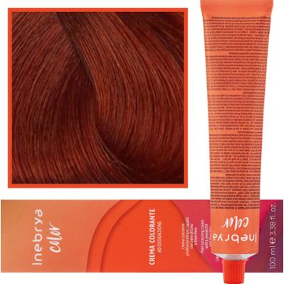 Inebrya Color - farba krem koloryzujący do włosów, 100ml 7/44 | Intensywny Miedziany Blond