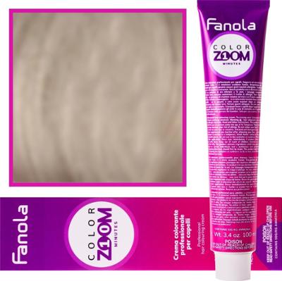 Fanola Color Zoom - krem do farbowania włosów cała paleta, 100 ml 8.01 Naturalny jasny popielaty blond