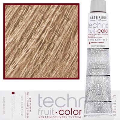 Alter Ego Technofruit Color - farba z keratyną do trwałej koloryzacji włosów, 100ml 10/31 | Platynowy Blond Złoto Popielaty