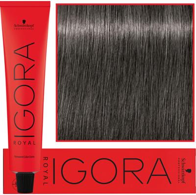 Schwarzkopf Professional Igora Royal - trwała farba do włosów o innowacyjnej formule, 60ml 6-12 | Ciemny Blond Cendre Popielaty