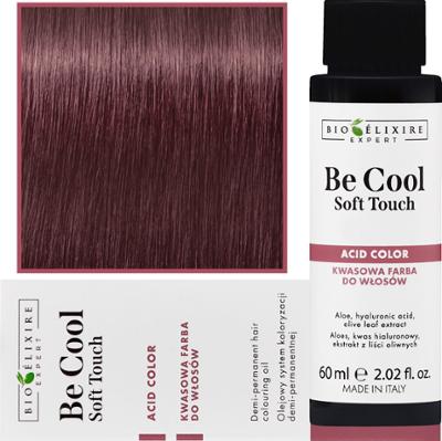 Bioelixire Be Cool Soft Touch - wegańska farba do włosów o kwasowej formule, 60ml 8.52 | Jasny Irysowy Mahoniowy Blond