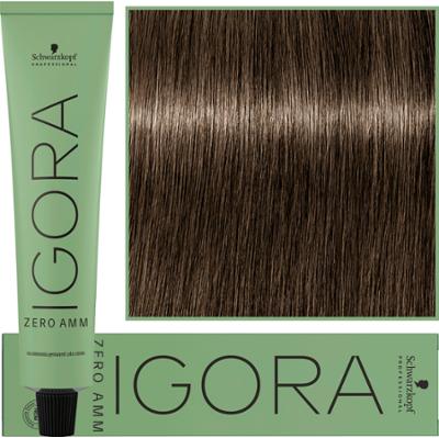 Schwarzkopf Professional Igora Zero Amm - profesjonalna farba do włosów bez amoniaku, 60ml 4-0  |  Średni Brąz Naturalny
