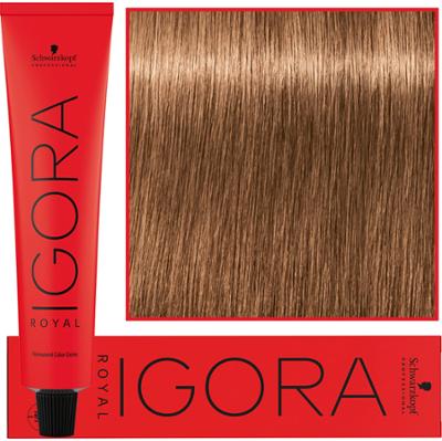 Schwarzkopf Professional Igora Royal - trwała farba do włosów o innowacyjnej formule, 60ml 7-65 | Średni Blond Czekoladowo Złoty