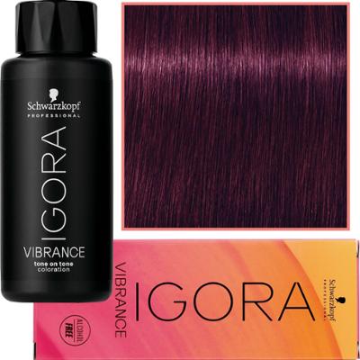 Schwarzkopf Professional Igora Vibrance – półtrwała farba do włosów bez amoniaku, 60ml 6-99 | Ciemny Blond Fioletowy Ekstra