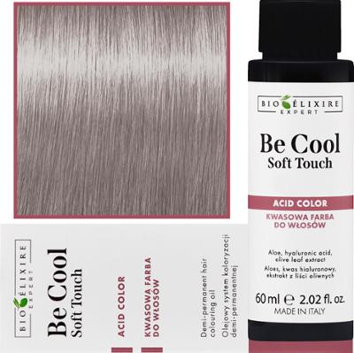 Bioelixire Be Cool Soft Touch - wegańska farba do włosów o kwasowej formule, 60ml 10.1 | Platynowy Popielaty Blond