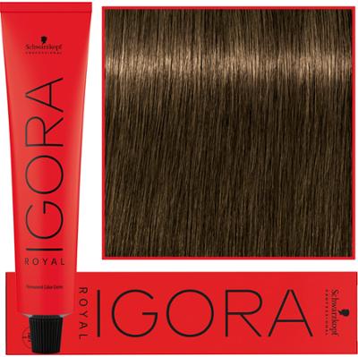 Schwarzkopf Professional Igora Royal - trwała farba do włosów o innowacyjnej formule, 60ml 6-63 | Ciemny Blond Czekoladowy Mat