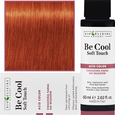 Bioelixire Be Cool Soft Touch - wegańska farba do włosów o kwasowej formule, 60ml 8.44 | Jasny Intensywny Miedziany Blond