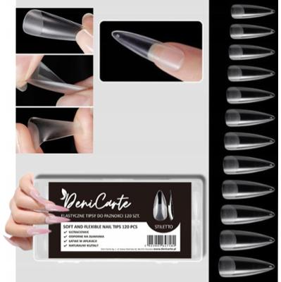 Deni Carte Tipsy Flexible Stiletto - elastyczne tipsy, 120szt