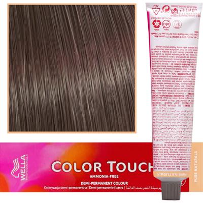Wella Color Touch - profesjonalna farba do włosów bez amoniaku, 60 ml 6/05 Ciemny Blond Naturalny Mahoniowy