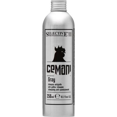 Selective Cemani Gray Anti-Yellow - szampon do włosów siwych i rozjaśnianych dla mężczyzn, 250ml
