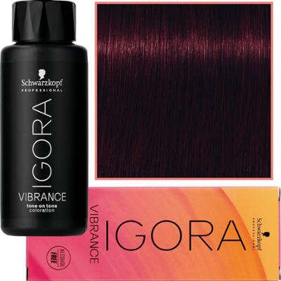 Schwarzkopf Professional Igora Vibrance – półtrwała farba do włosów bez amoniaku, 60ml 4-99 | Średni Brąz Fioletowy Ekstra