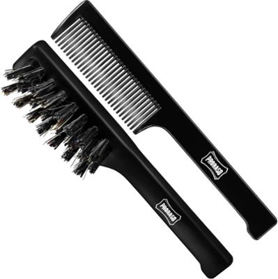 Proraso Mustache Comb & Beard Brush Set - zestaw szczotek do brody i wąsów
