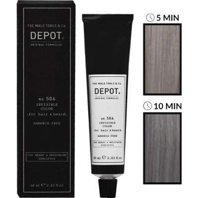 Depot NO. 506 Invisible Color - krem koloryzujący do włosów i brody bez amoniaku, 60ml Natural Titanium | Jasny Naturalny Popiel