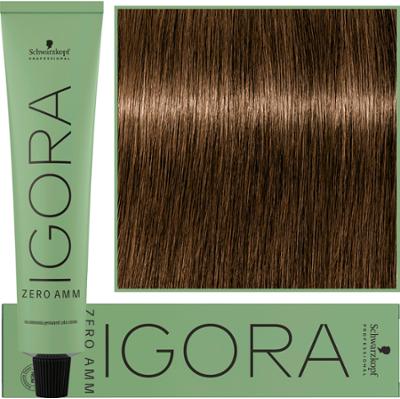 Schwarzkopf Professional Igora Zero Amm - profesjonalna farba do włosów bez amoniaku, 60ml 5-00  |  Light Brown Natural Ekstra