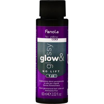 Fanola No Yellow Glow&Glossy - toner olejowy neutralizujący żółte tony, 60ml T.11