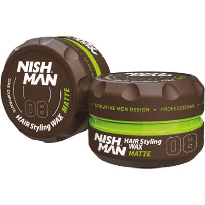Nishman 08 Hair Styling Wax Matte - wosk matujący do stylizacji włosów, 150ml