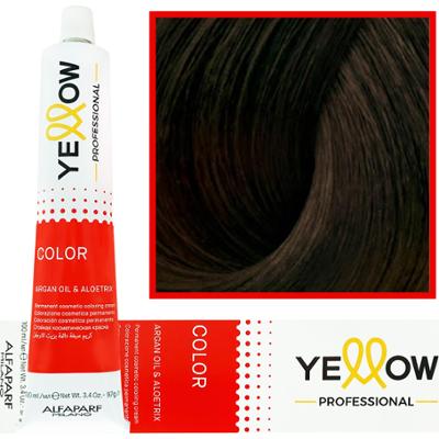 Alfaparf Yellow - trwała farba do włosów z aloesem i kiełkami pszenicy, 100ml 2 | Najciemniejszy Naturalny Brąz
