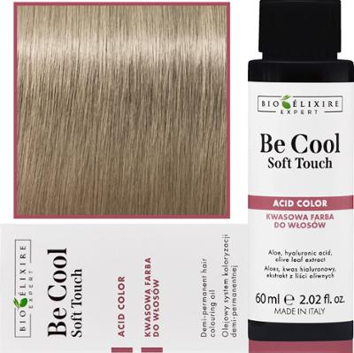 Bioelixire Be Cool Soft Touch - wegańska farba do włosów o kwasowej formule, 60ml 9.13 | Bardzo Jasny Złoty Popielaty Blond