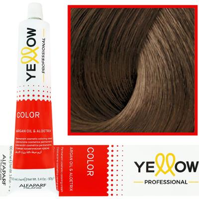 Alfaparf Yellow - trwała farba do włosów z aloesem i kiełkami pszenicy, 100ml 7,3 | Średni Złoty Blond