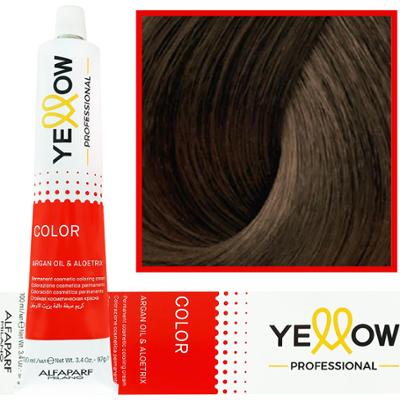 Alfaparf Yellow - trwała farba do włosów z aloesem i kiełkami pszenicy, 100ml 6,3 | Ciemny Złoty Blond