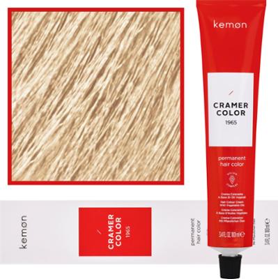 Kemon Cramer Color - kremowa farba do włosów z olejem kokosowym, 100ml 123 | Beżowy Złoty Super Rozjaśniacz