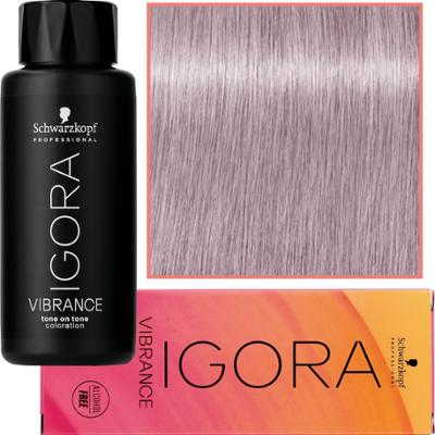 Schwarzkopf Professional Igora Vibrance – półtrwała farba do włosów bez amoniaku, 60ml 10-91 | Fiolet Cendre Delikatny