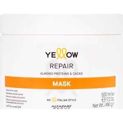 Alfaparf YELLOW Repair - maska odżywiająca i regenerująca do włosów zniszczonych, 500ml