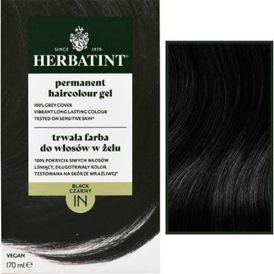 Herbatint Permanent Haircolour Gel – trwała, ziołowa farba do włosów w żelu, 170ml 1N | Czarny