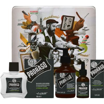 Proraso Cypress & Vetiver Beard Gift Set – zestaw do brody z szamponem, balsamem i olejkiem, 200ml+100ml+30ml