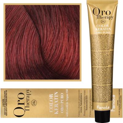 Fanola Oro Therapy - farba do włosów bez amoniaku, pełna paleta kolorów 5,6 | Jasny Kasztan Czerwony