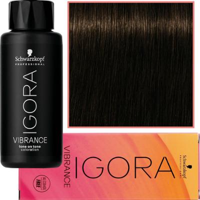Schwarzkopf Professional Igora Vibrance – półtrwała farba do włosów bez amoniaku, 60ml 4-68 | Średni Brąz Czekoladowo-Czerwony