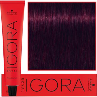 Schwarzkopf Professional Igora Royal - trwała farba do włosów o innowacyjnej formule, 60ml 4-99 | Średni Brąz Fioletowy Ekstra