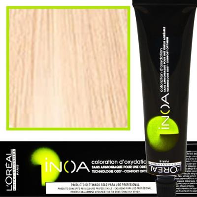 Loreal Professionnel Inoa - farba do włosów bez amoniaku z dodatkową ochroną włosa, 60ml 10-1/2-21 Superjasny Blond Opalizująco - Popielaty