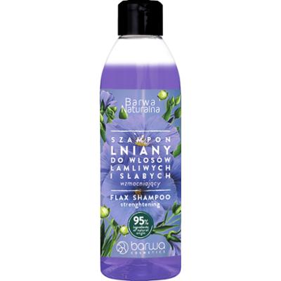 Barwa Naturalna - wzmacniający szampon lniany do włosów, 300ml
