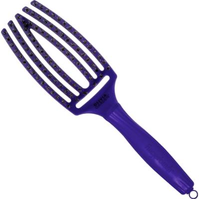 Olivia Garden Finger Brush Combo Medium, szczotka z włosiem dzika do rozczesywania, różne kolory Tropical Blue | Tropikalny Granat