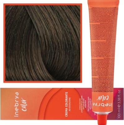 Inebrya Color - farba krem koloryzujący do włosów, 100ml 6/8 | Ciemny Matowy Blond