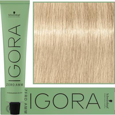 Schwarzkopf Professional Igora Zero Amm - profesjonalna farba do włosów bez amoniaku, 60ml 10-0  |  Ultra Blond Naturalny