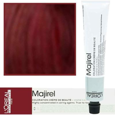 Loreal Majirel - profesjonalna farba do włosów, paleta kolorów, 50ml 6.66 (Majirouge) Ciemny Blond Czerwony Głęboki