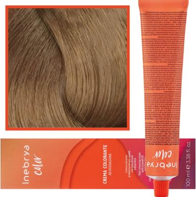 Inebrya Color - farba krem koloryzujący do włosów, 100ml 8/0 | Jasny Blond