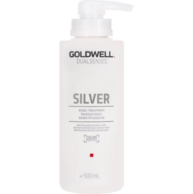 Goldwell Dualsenses Silver 60sec Treatment - maska do włosów siwych i blond, neutralizuje, 500ml